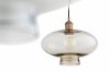 Szklana lampa wisząca TRESCO 9012 Argon Szkło dymione, Szampański, Miedziane detale